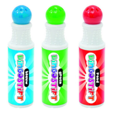 3x Bingo stiften/markers blauw/groen/rood 10326714