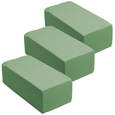 3x Blokken rechthoekig groen steekschuim/oase nat 23 x 11 x 8 cm 10255174