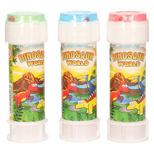 3x Dinosaurus bellenblaas flesjes met bal spelletje in dop 60 ml voor kinderen 10334619