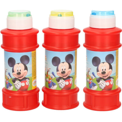 3x Disney Mickey Mouse bellenblaas flesjes met bal spelletje in dop 175 ml voor kinderen 10335204