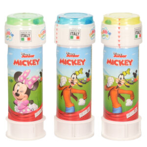 3x Disney Mickey Mouse bellenblaas flesjes met bal spelletje in dop 60 ml voor kinderen 10335241