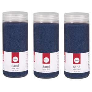 3x Fijn decoratie zand blauw 475 ml 10183280