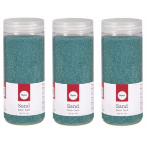 3x Fijn decoratie zand turquoise 475 ml 10183271