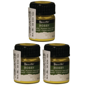 3x Gele acrylverf/allesverf potjes 15 ml hobby/knutselmateriaal 10193992