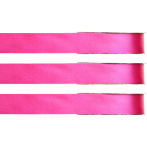 3x Hobby/decoratie fuchsia roze satijnen sierlinten 1 cm/10 mm x 25 meter 10253086