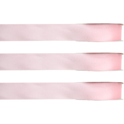 3x Hobby/decoratie roze satijnen sierlinten 1 cm/10 mm x 25 meter 10253102