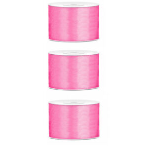 3x Hobby/decoratie roze satijnen sierlinten 5 cm/50 mm x 25 meter 10207766