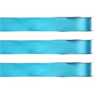 3x Hobby/decoratie turquoise satijnen sierlinten 1 cm/10 mm x 25 meter 10253100