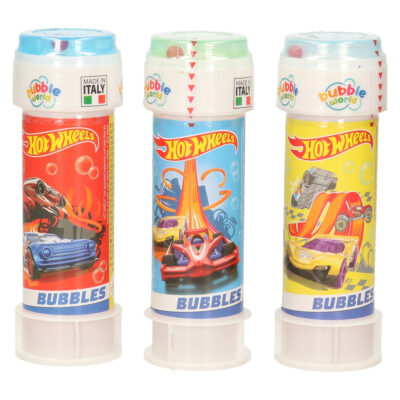 3x Hot Wheels race autos bellenblaas flesjes met bal spelletje in dop 60 ml voor kinderen 10334720