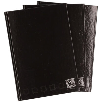 3x Luxe zwarte schriften gelinieerd A4 formaat 10181229