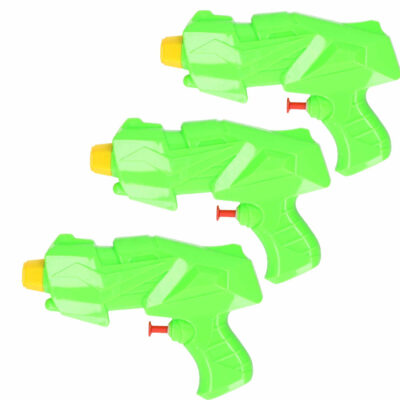 3x Mini waterpistolen/waterpistool groen van 15 cm kinderspeelgoed 10202277