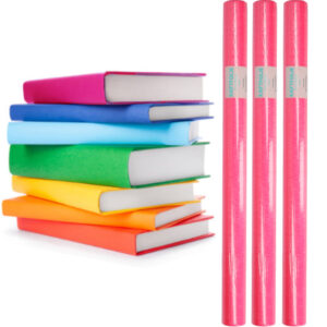 3x Neon roze folie inpakpapier voor boeken 3 meter 10159303