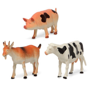 3x Plastic boerderij dieren speelgoed figuren 17 cm voor kinderen 10207185