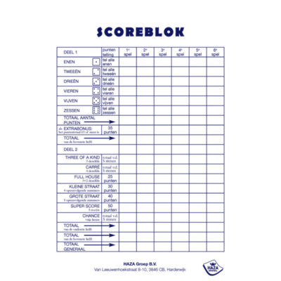 3x Scoreblokken Yahtzee 250 vellen 10218539