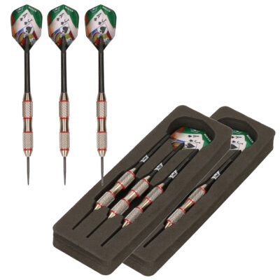 3x Set van 3 dartpijlen Blackjack Brass Red 25 grams 10234447