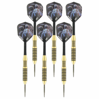 3x Set van 3 dartpijlen Tarantula Brass 24 grams 10234433