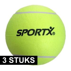 3x SportX tennisballen XXL 22 cm 10137406