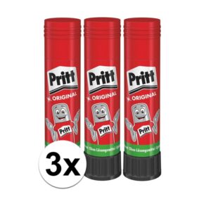 3x Transparante lijmstift Pritt 11 gr 10109568