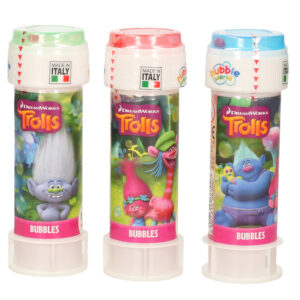 3x Trolls/trollen bellenblaas flesjes met bal spelletje in dop 60 ml voor kinderen 10334556