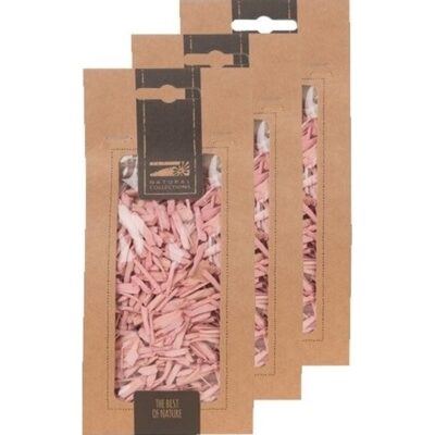 3x Zakje lichtroze houtsnippers 150 gram 10169059