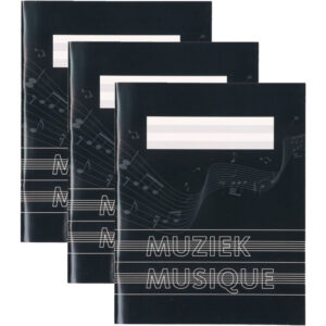 3x stuks A5 muziekschriften zwart 10218583