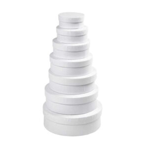 3x stuks ronde witte hobby opslag doos/dozen 12