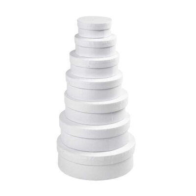 3x stuks ronde witte hobby opslag doos/dozen 14