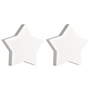 3x stuks witte houten MDF sterren van 11 cm 10240386