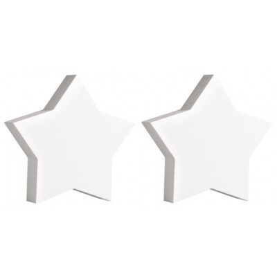 3x stuks witte houten MDF sterren van 11 cm 10240386