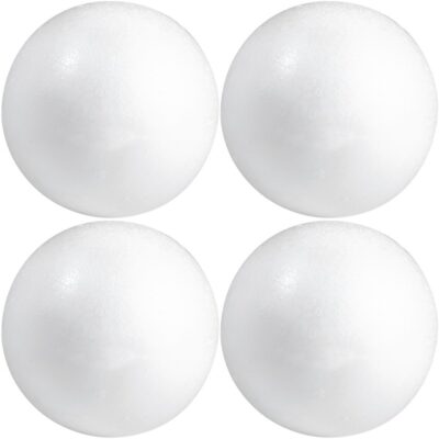 4x Beschilderbare piepschuim ballen/bollen 3 cm 10158799