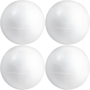 4x Beschilderbare piepschuim holle ballen/bollen 25 cm twee helften 10159307