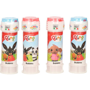 4x Bing konijn bellenblaas flesjes met bal spelletje in dop 60 ml voor kinderen 10334578