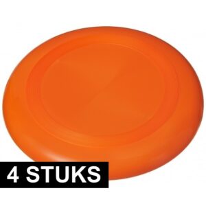 4x Oranje frisbee 23 cm 10166221