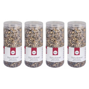 4x potjes decoratie materiaal gekleurd kiezel 475 ml 10233223