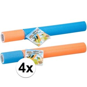 4x stuks waterpistolen/spuiten van foam 33 cm 10120354