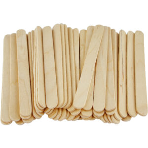 50x stuks naturel kleur hobby knutselen houtjes/ijslollie stokjes 114 x 10 mm 10333124