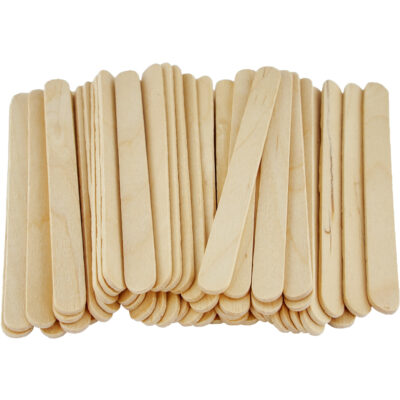 50x stuks naturel kleur hobby knutselen houtjes/ijslollie stokjes 114 x 10 mm 10333124