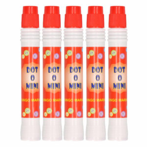 5x Bingo stiften/markers rood 10131937