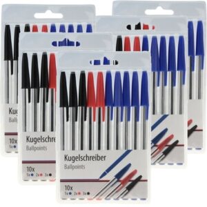 5x Kleuren balpennen 10 stuks 10155483