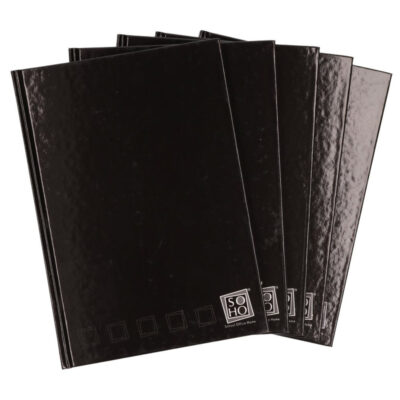 5x Luxe zwarte schriften gelinieerd A4 formaat 10181231