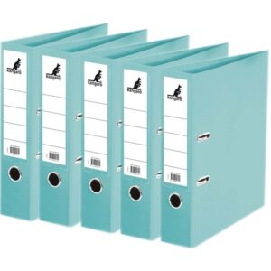 5x Opberg ordners turquoise A4 75 mm 10163552