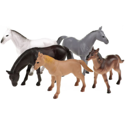 5x Plastic speelgoed paarden figuren 14 cm 10198838