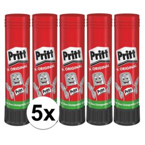 5x Transparante lijmstift Pritt 11 gr 10109569