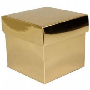 5x Vierkante gouden kadootjes/cadeautjes 10 cm 10172941