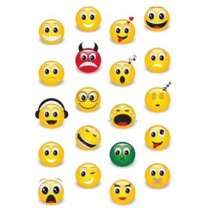 60x Emoji stickertjes voor kinderen 10139680