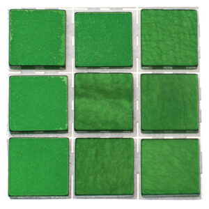 63x stuks mozaieken maken steentjes/tegels kleur groen 10 x 10 x 2 mm 10263503