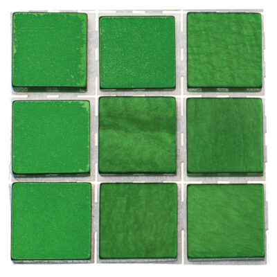 63x stuks mozaieken maken steentjes/tegels kleur groen 10 x 10 x 2 mm 10263503