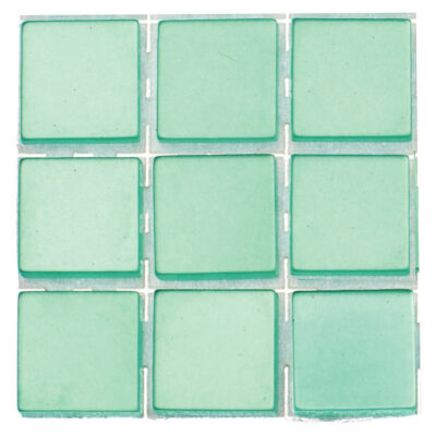 63x stuks mozaieken maken steentjes/tegels kleur turquoise 10 x 10 x 2 mm 10263501