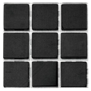 63x stuks mozaieken maken steentjes/tegels kleur zwart 10 x 10 x 2 mm 10263506