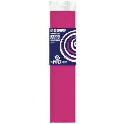 6x Knutsel crepe vouw papier neon fuchsia 250 x 50 cm 10189053